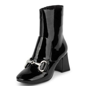 Jeffrey Campbell Deneuv-Hi Black Leather Bootie 6 new